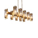 Ritz - Glass Tube X Rectangular Chandelier